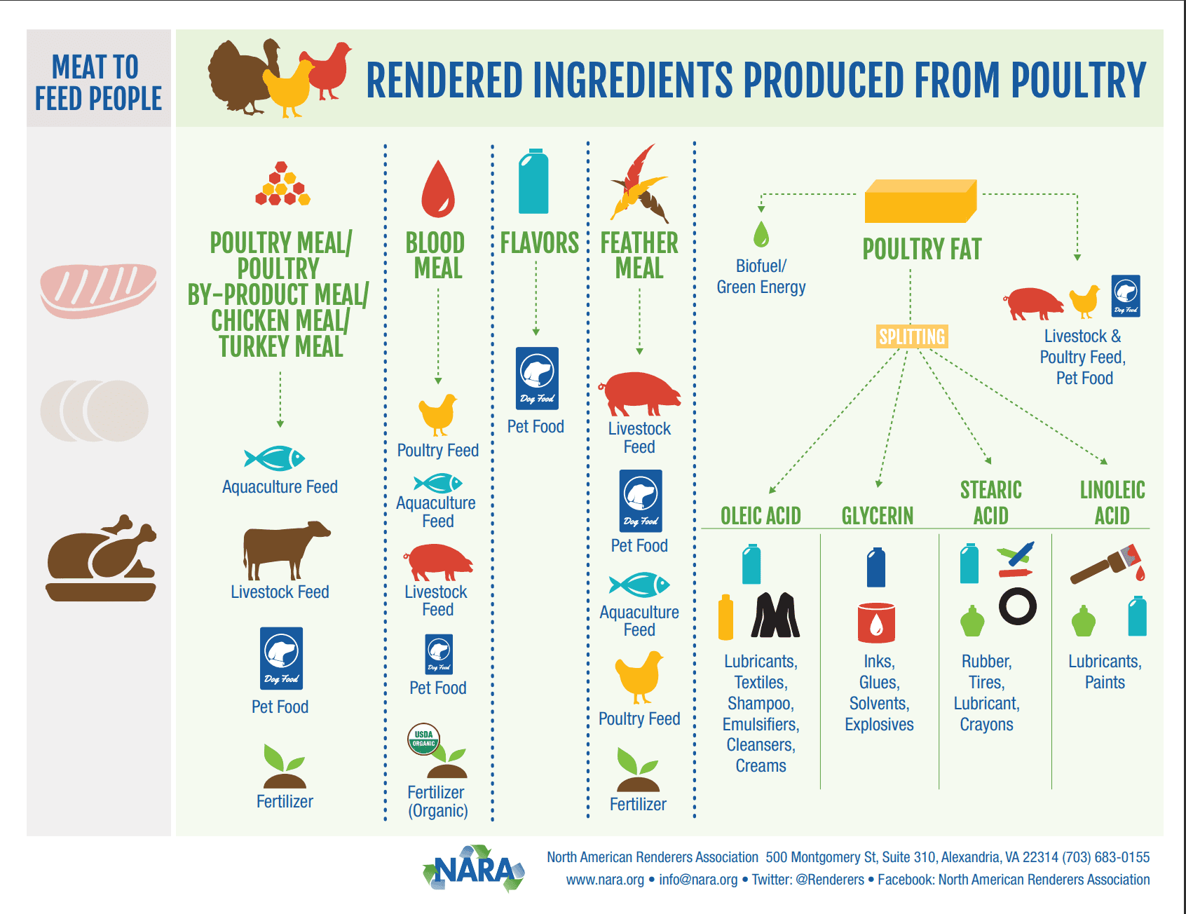 Rendered Ingredients Produced from Poultry